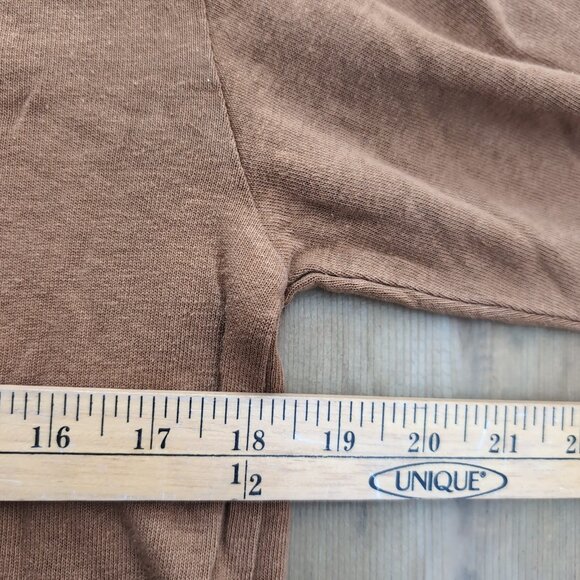 Jungmaven Hemp Cotton Long Sleeve Pocket Tee Brown – Men’s S - Picture 4 of 6